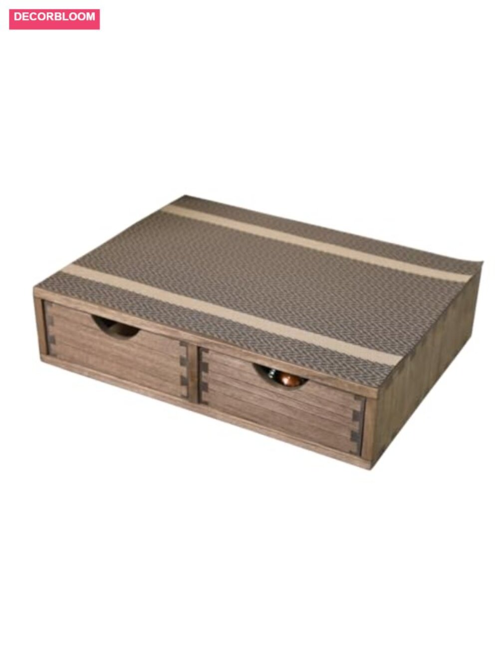 Wood Coffee Pod Storage Drawer Holder with Insulated Placemat